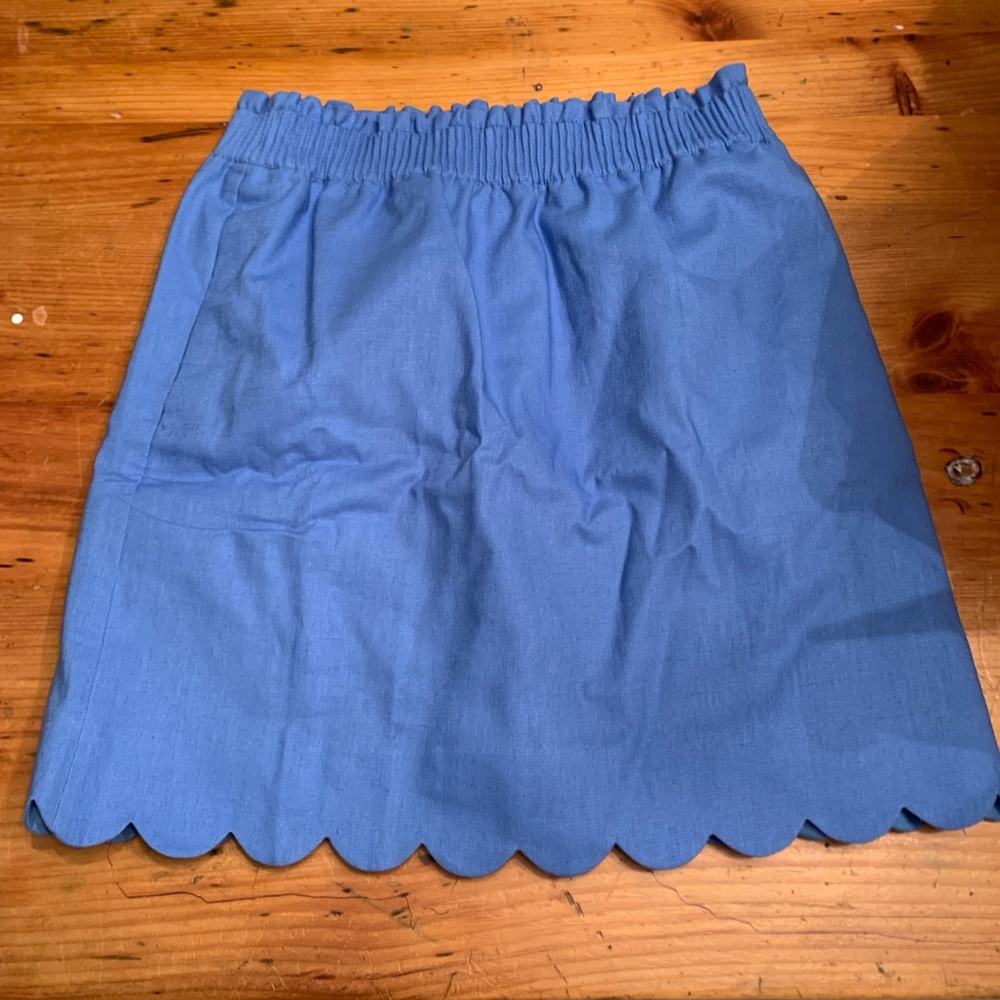NWT periwinkle blue scalloped J crew skirt size 4